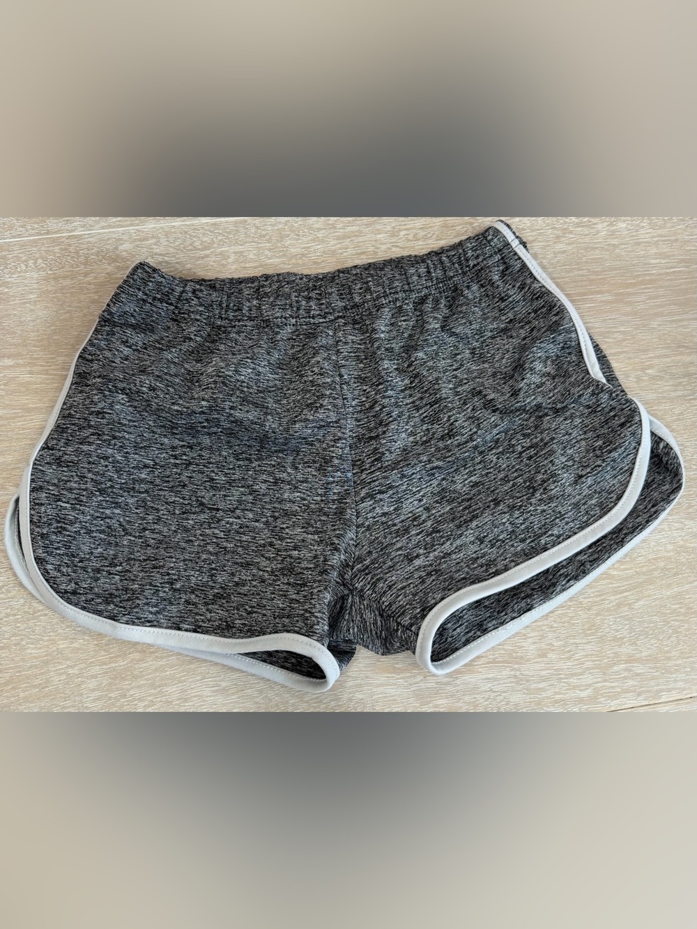 Always Heathered Gray Athletic Shorts with White Trim